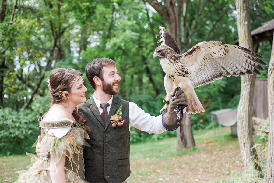 Fairy Tale Wedding with Hawk